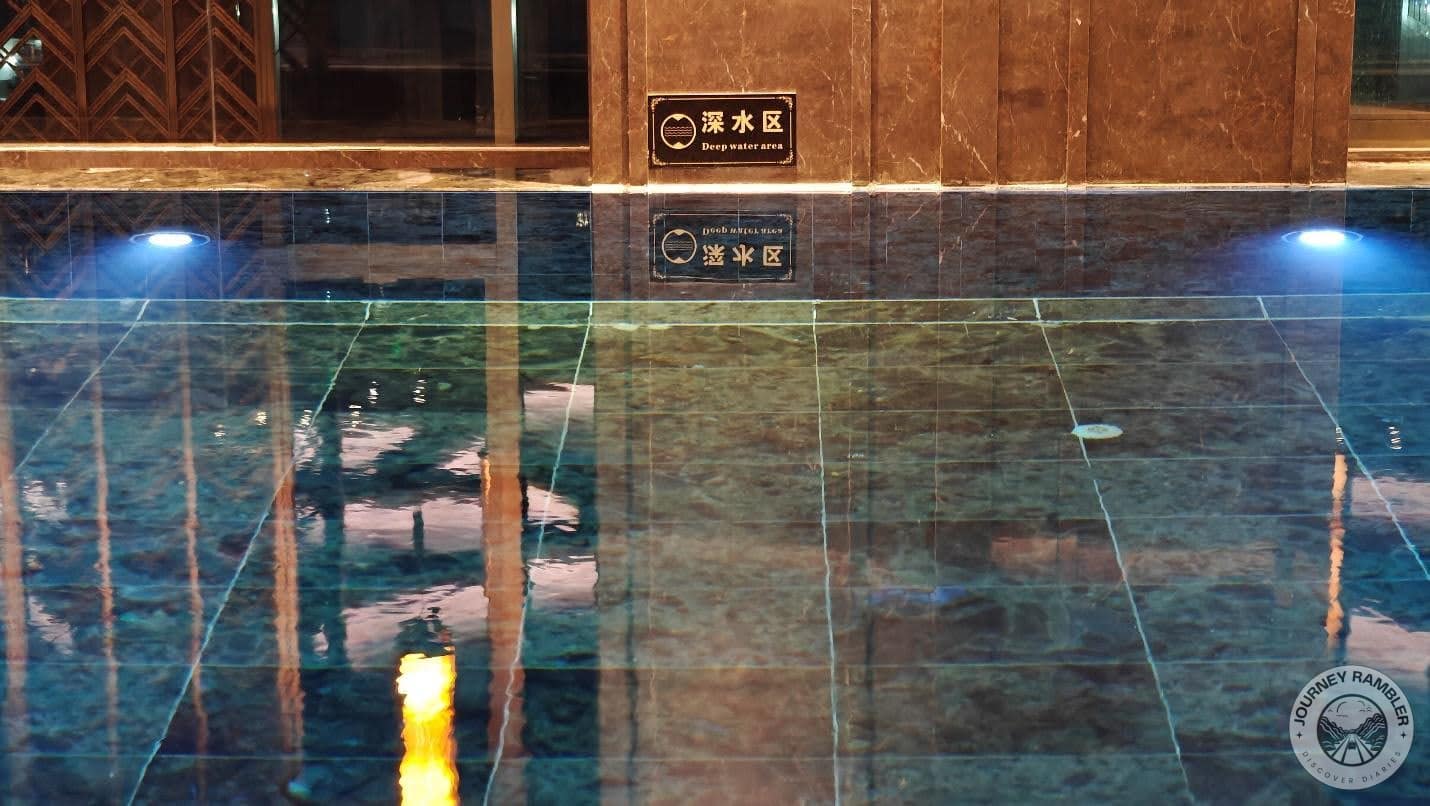 I walked all around the pool