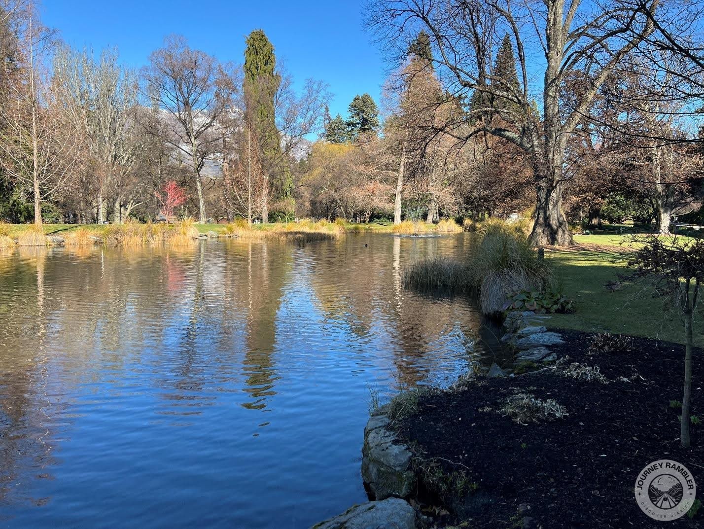 I walked around the edge of the pond