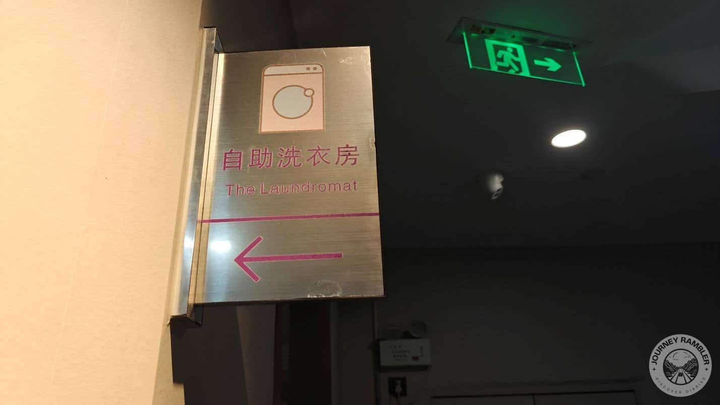 I walked towards the laundromat