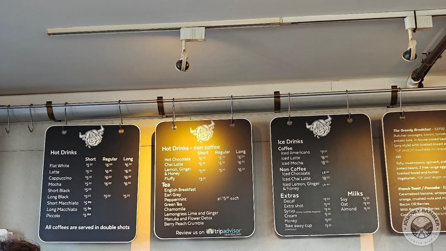 I went up to the counter to look at the menus and all the food options