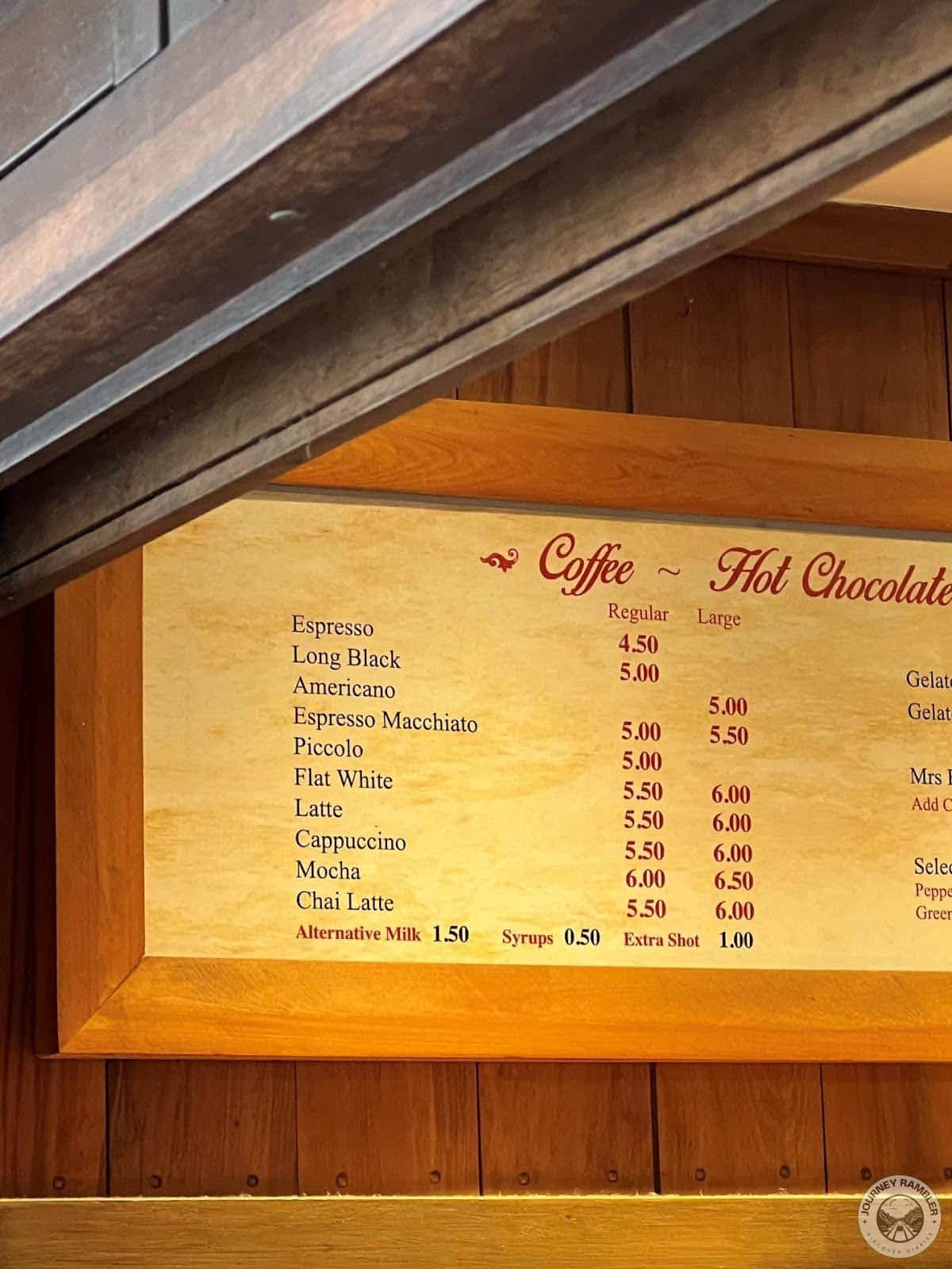Menu of Fergbaker