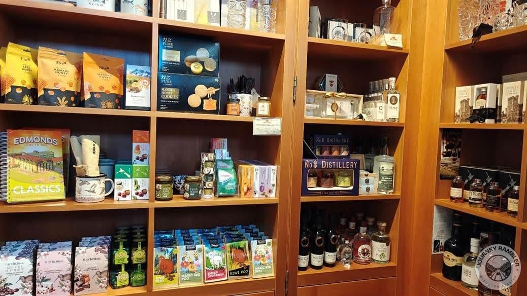 Other souvenir items on the shelves