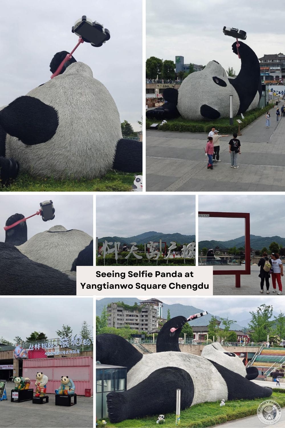 Seeing Selfie Panda at Yangtianwo Square Chengdu