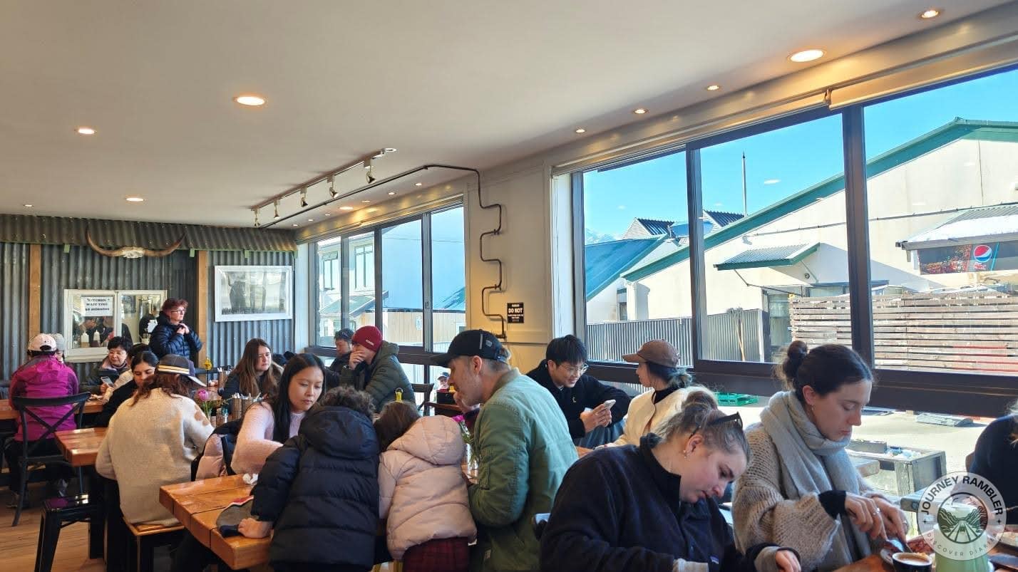 The Greedy Cow Café at Lake Tekapo was so full