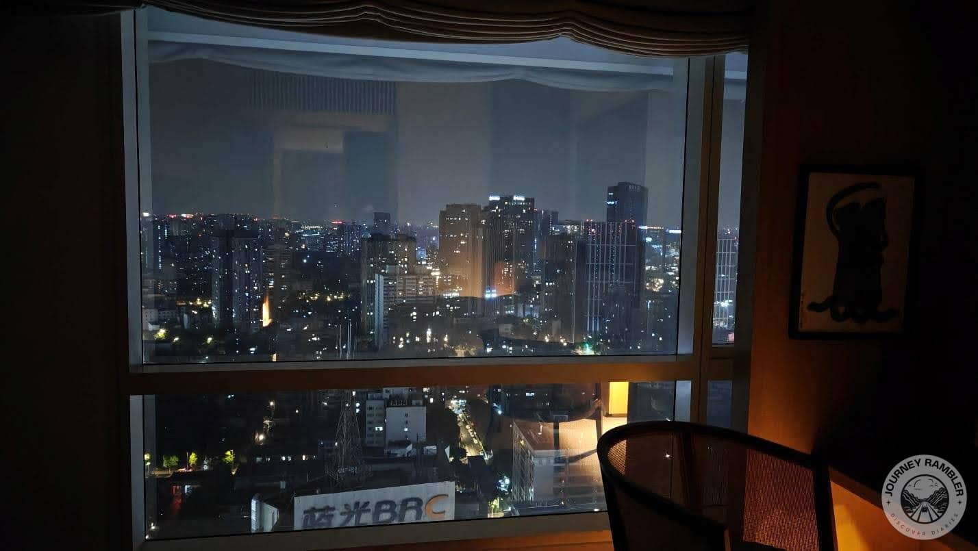 The whole city was right in front of me, lit up brightly