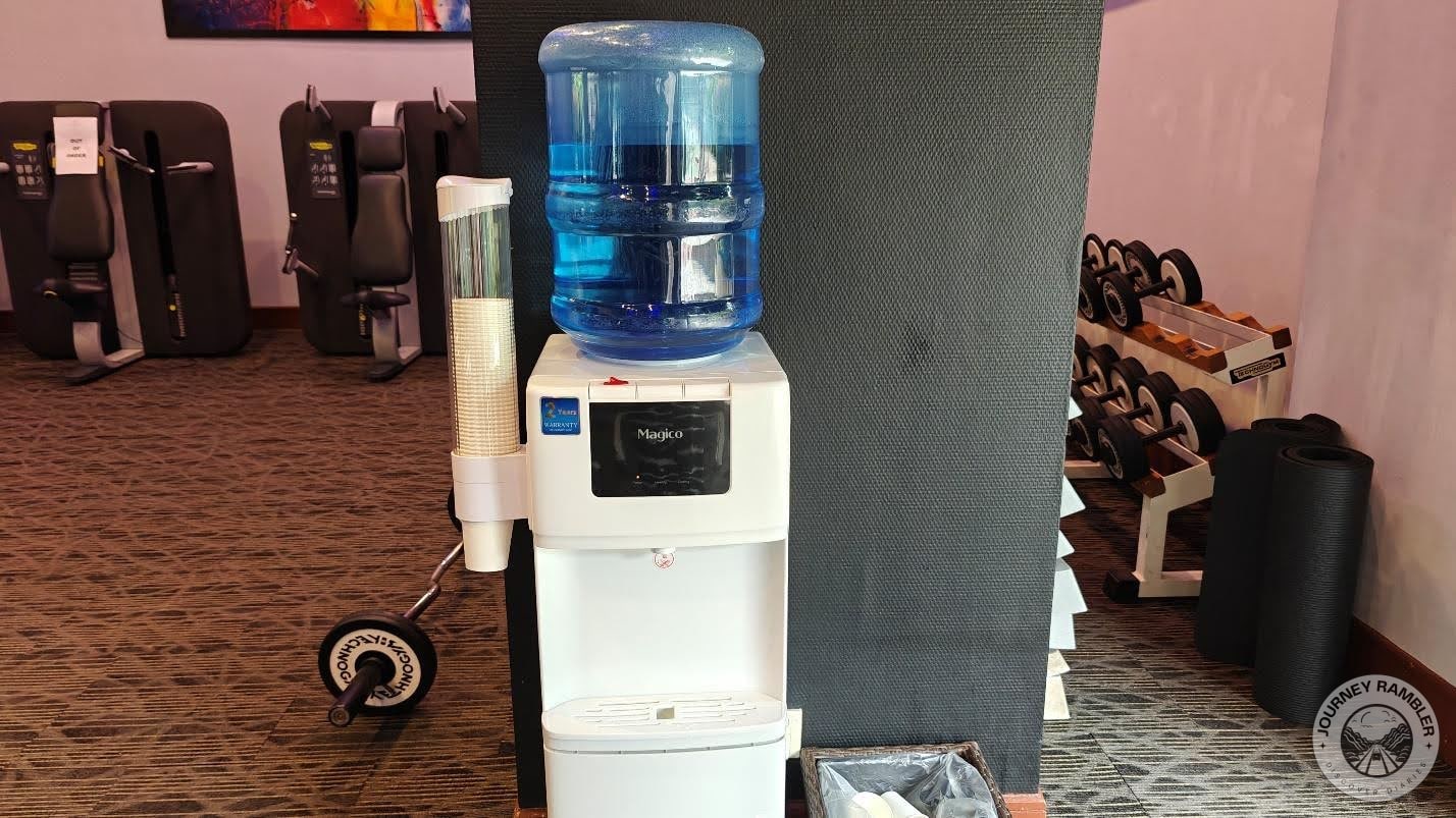 Visitors could pour themselves a glass of water