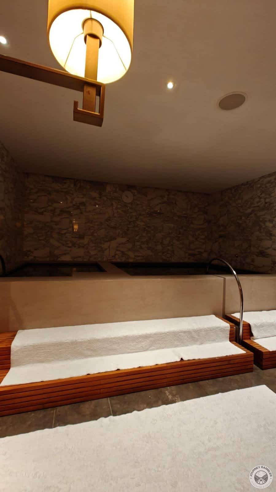 Wooden steps led up to it