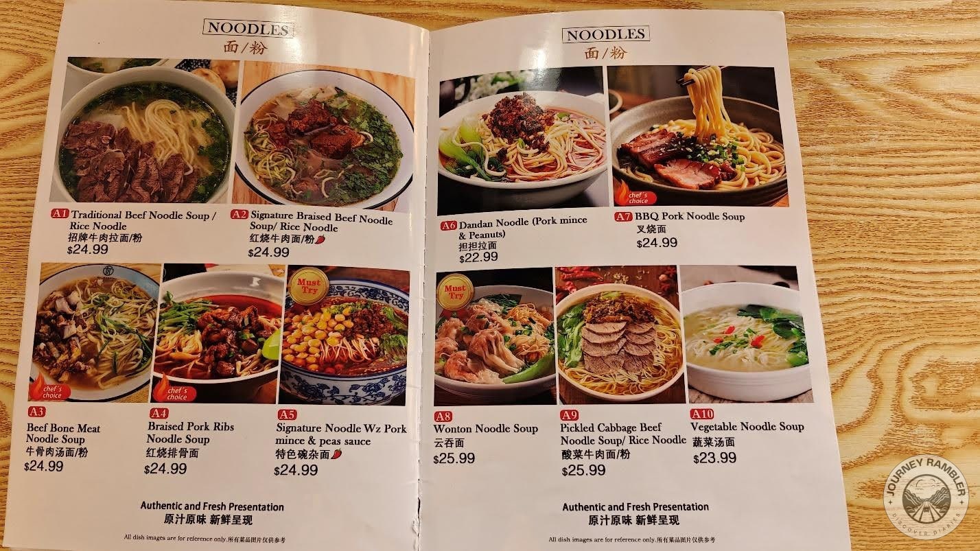 all the noodle options
