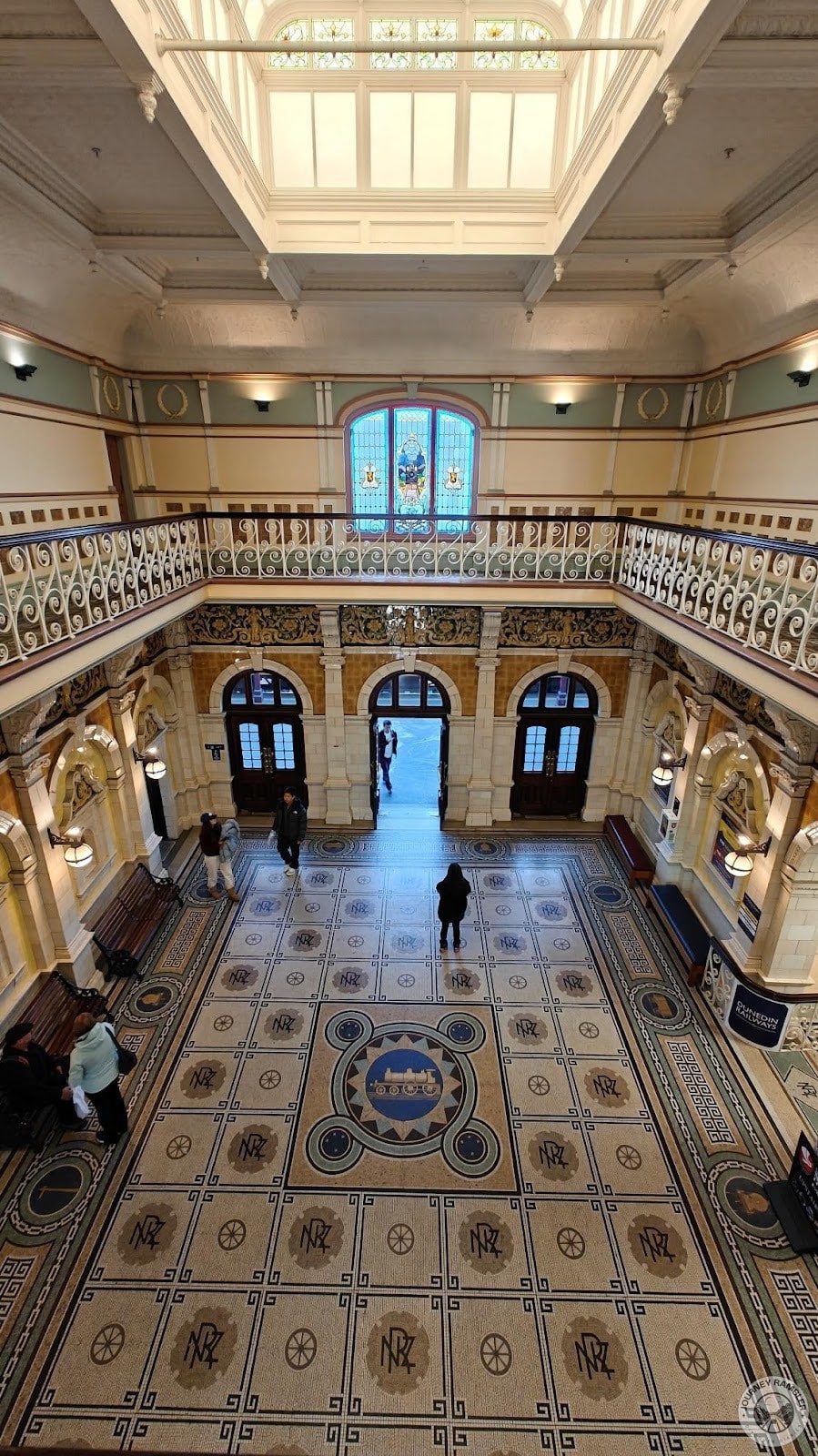 another look at the stained glass window looking very blue
