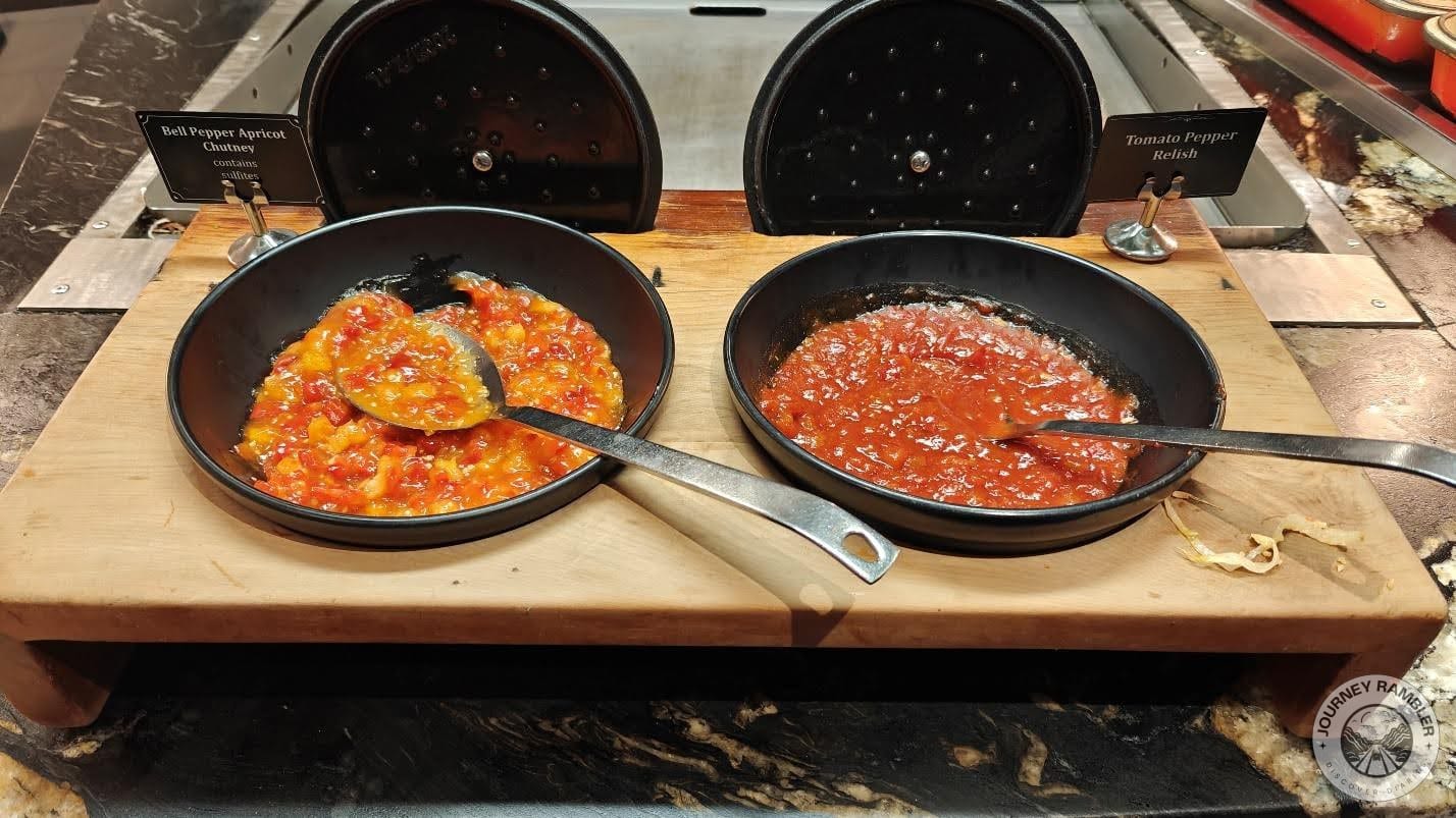bell pepper and apricot chutney and tomato pepper relish