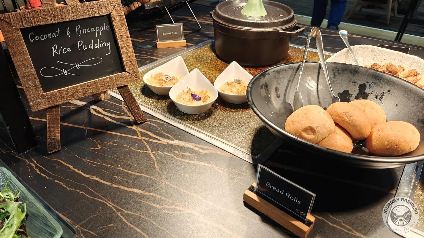 bowls of coconut and pineapple rice pudding