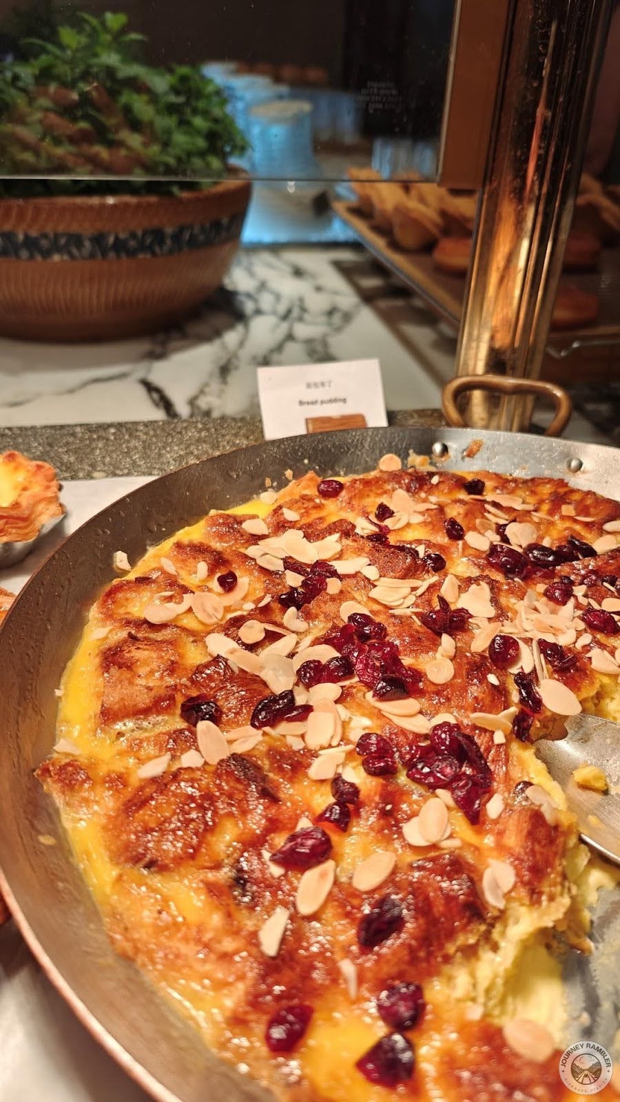 bread pudding up close