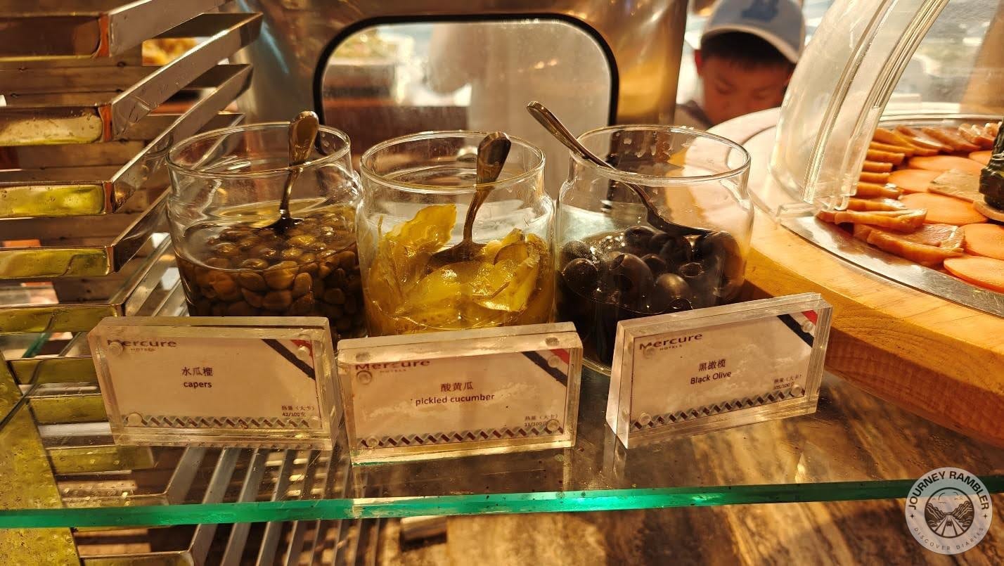 capers, pickled cucumber and black olives