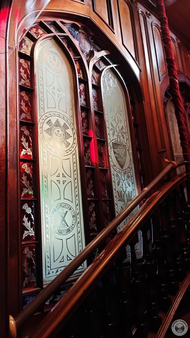 castle’s grand staircase