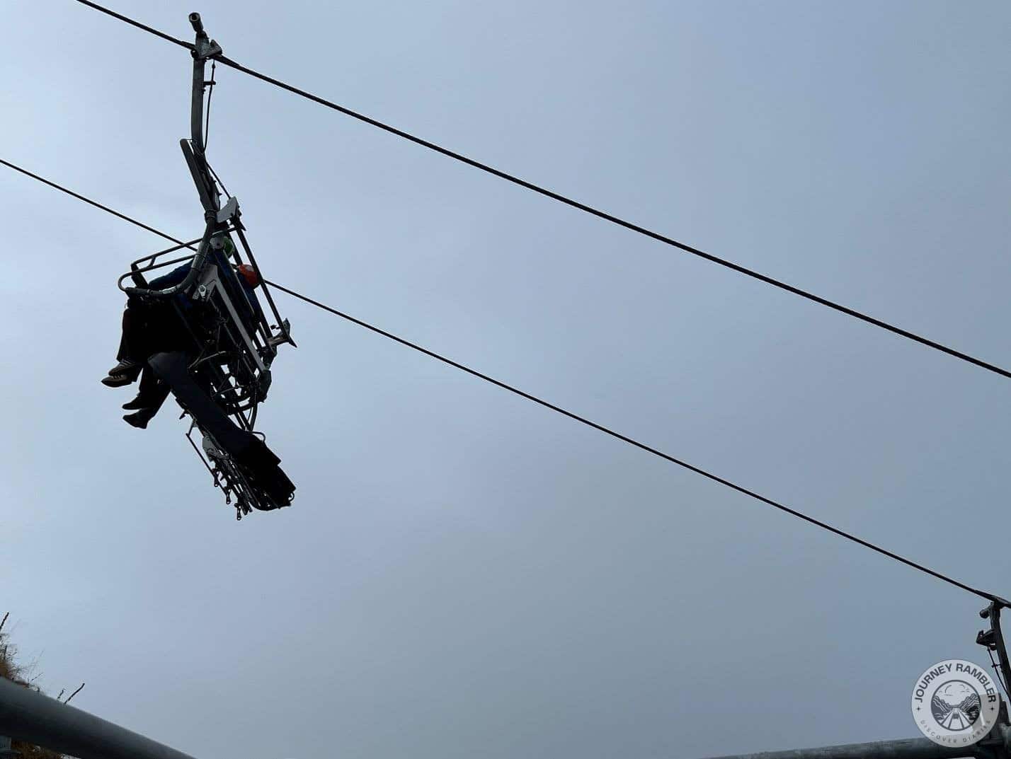 chairlift carried people up the mountain
