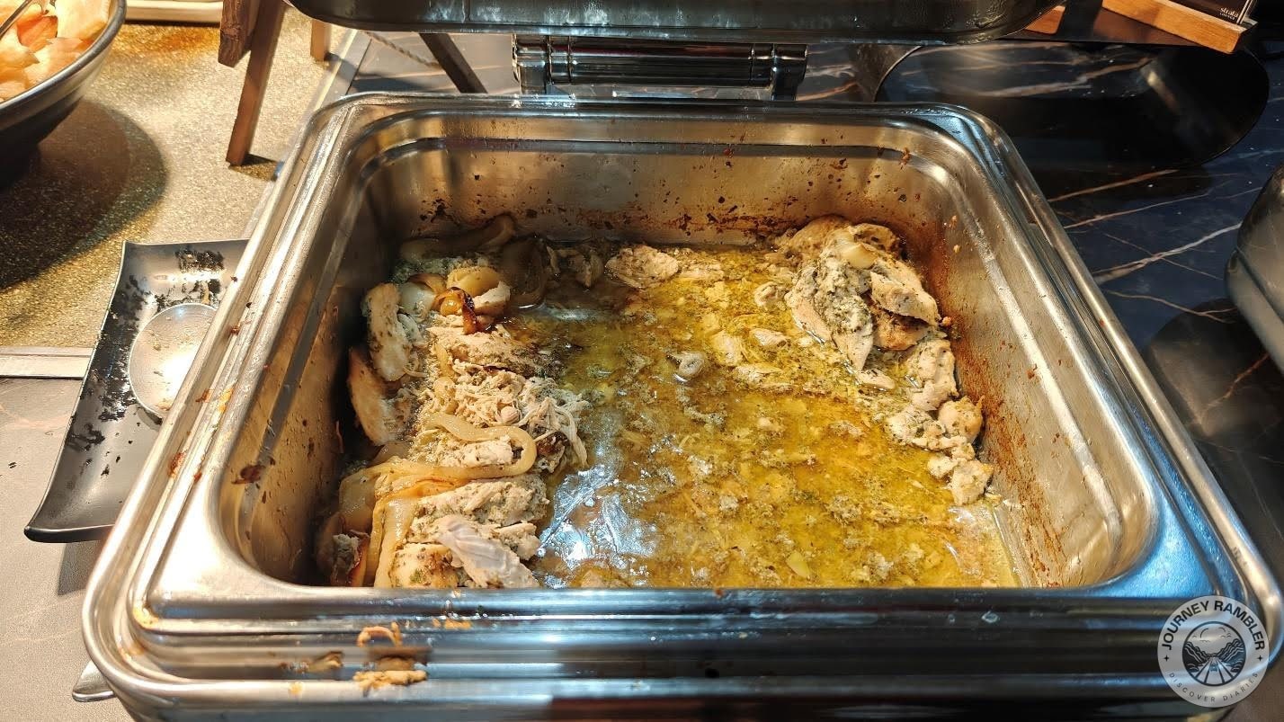 chicken in a buttery and herby sauce