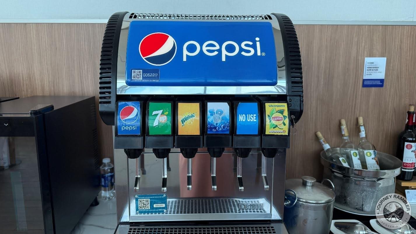 choices of soda like Pepsi and 7up