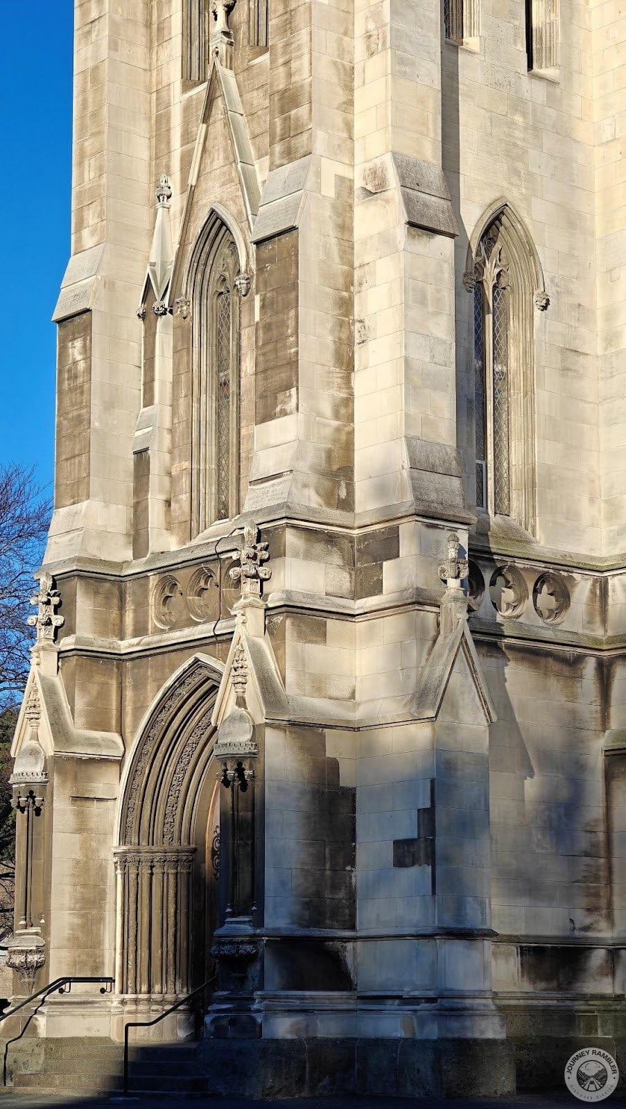 church was made of a really light stone