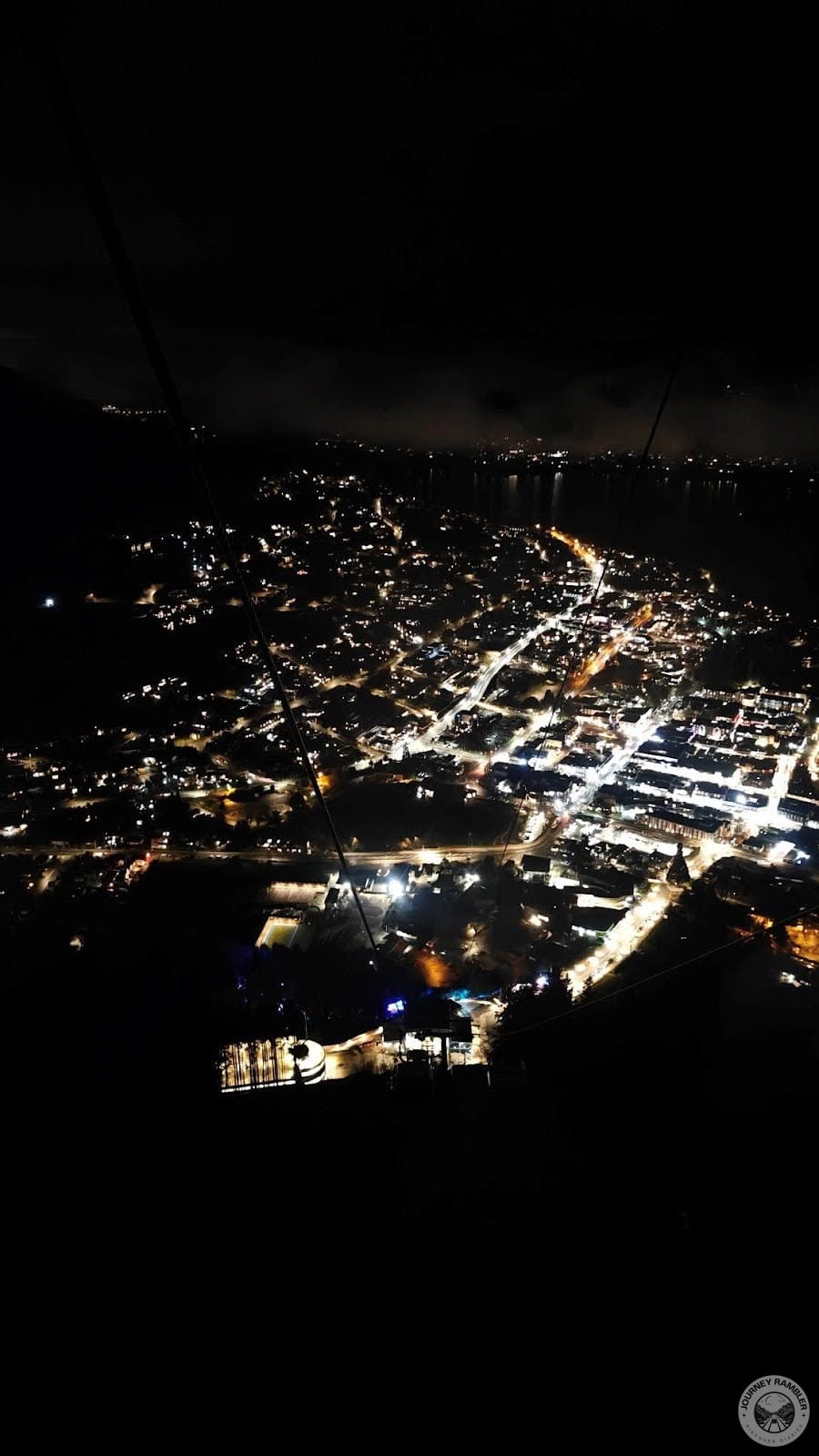 city lights looked brilliant in the utter darkness