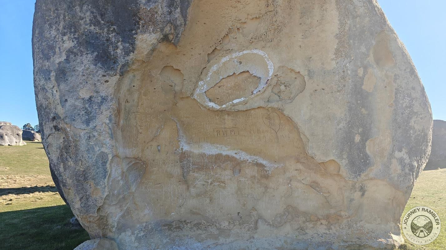 close up of one of the rock formations