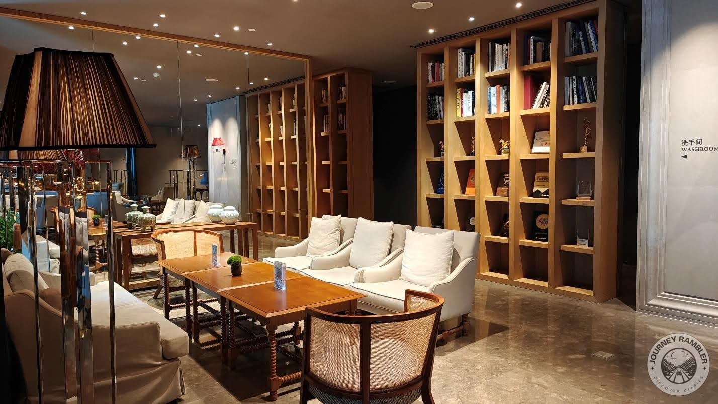 comfortable looking seating area with sofas and coffee tables