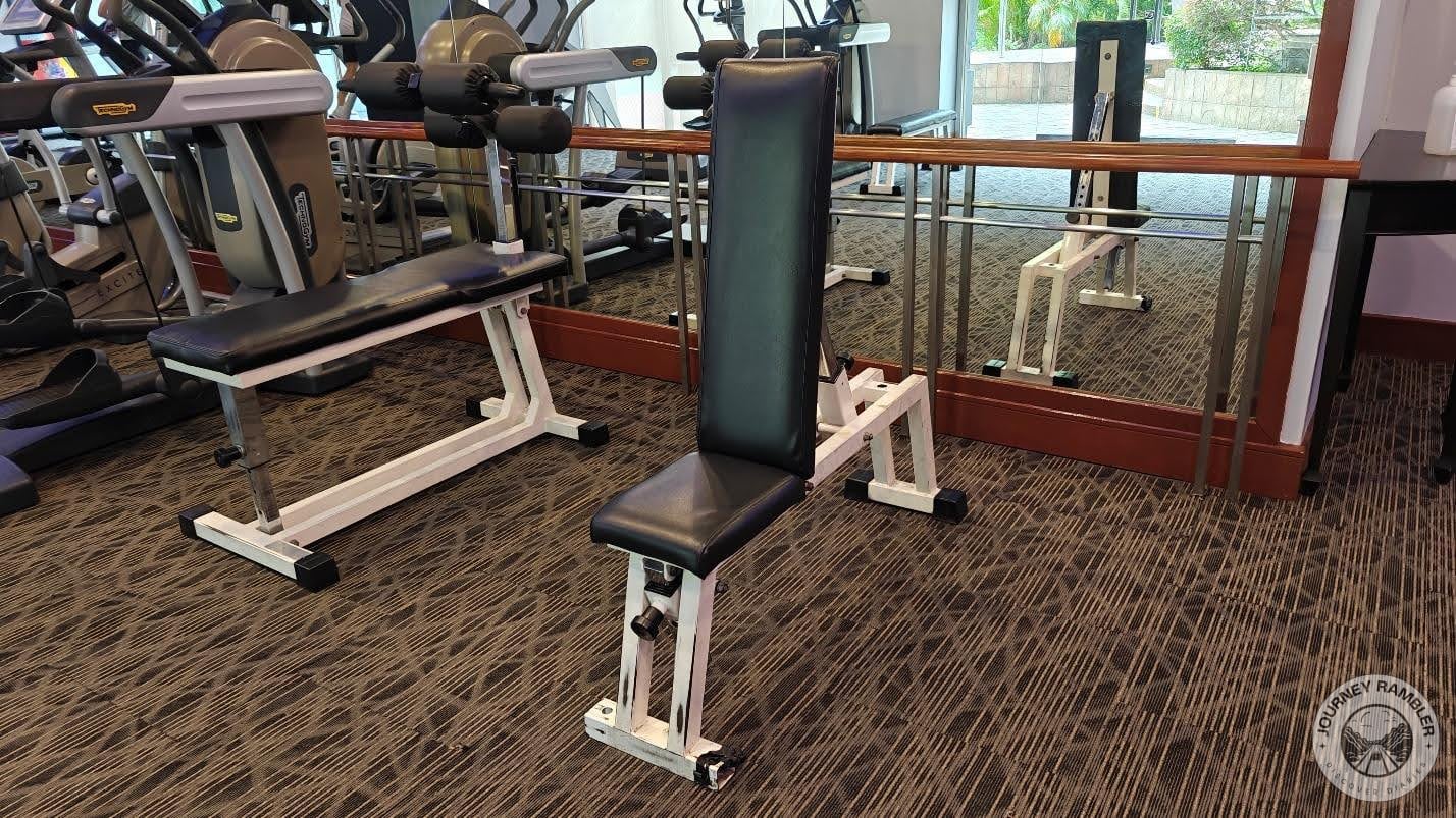 couple of adjustable fitness benches