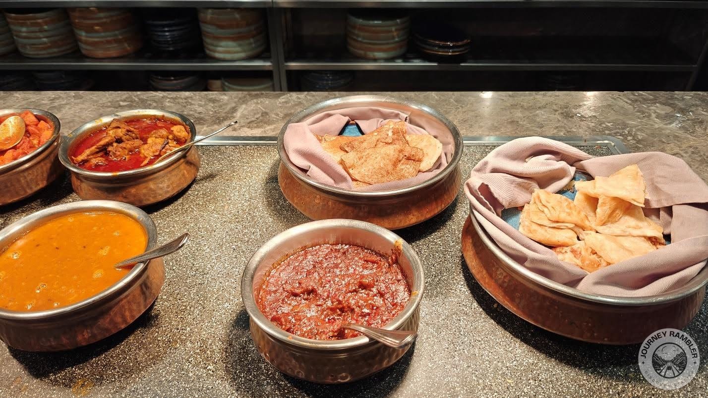 dal and roti and vegetables