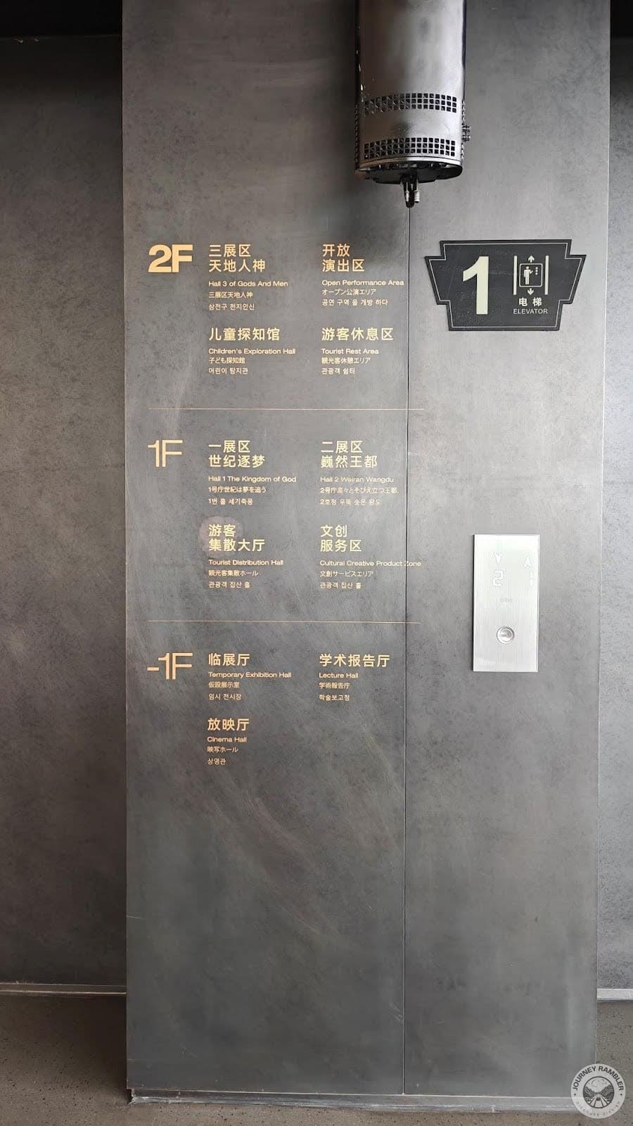 directions to the different exhibition halls and lecture halls