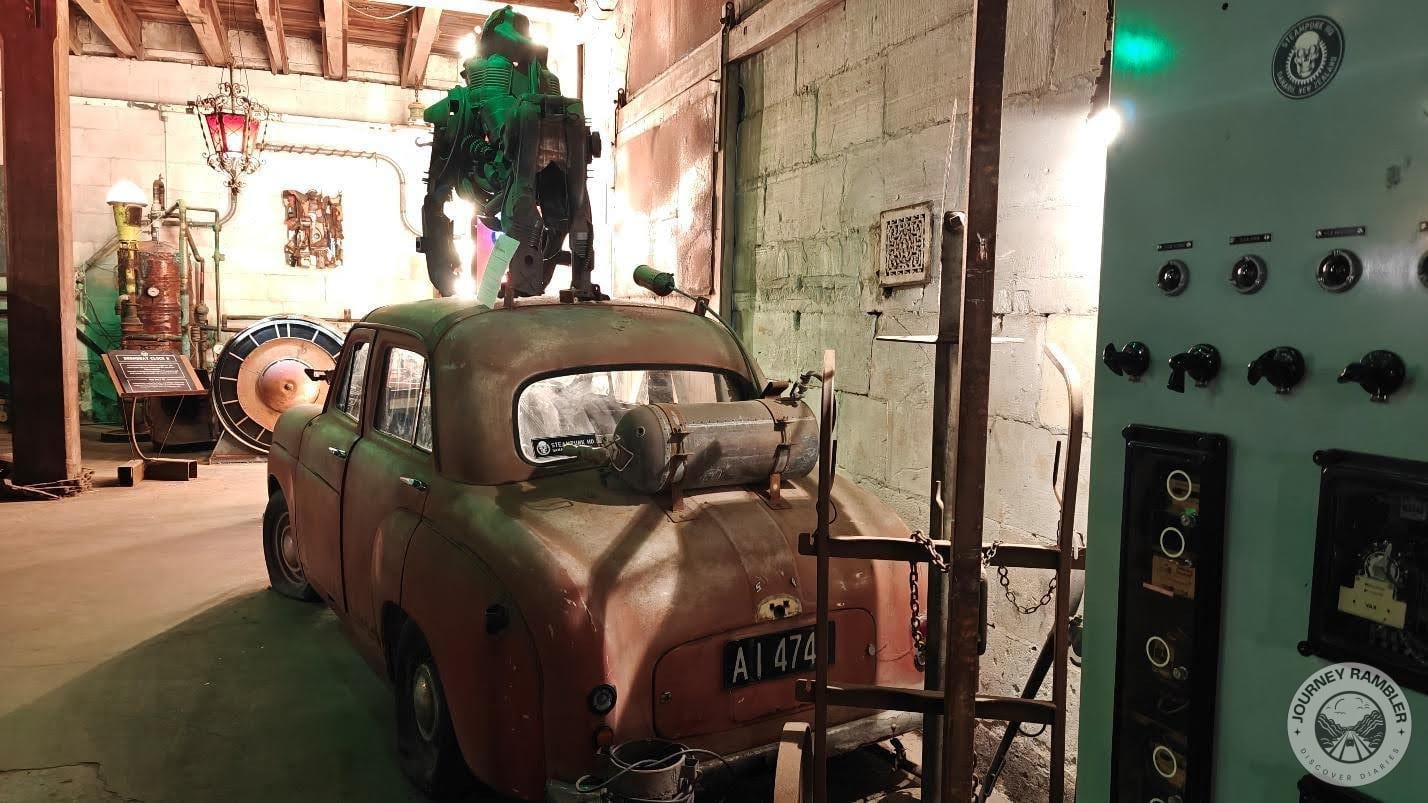 display made from the ancient bones of plains gorillas whose name is Bosca