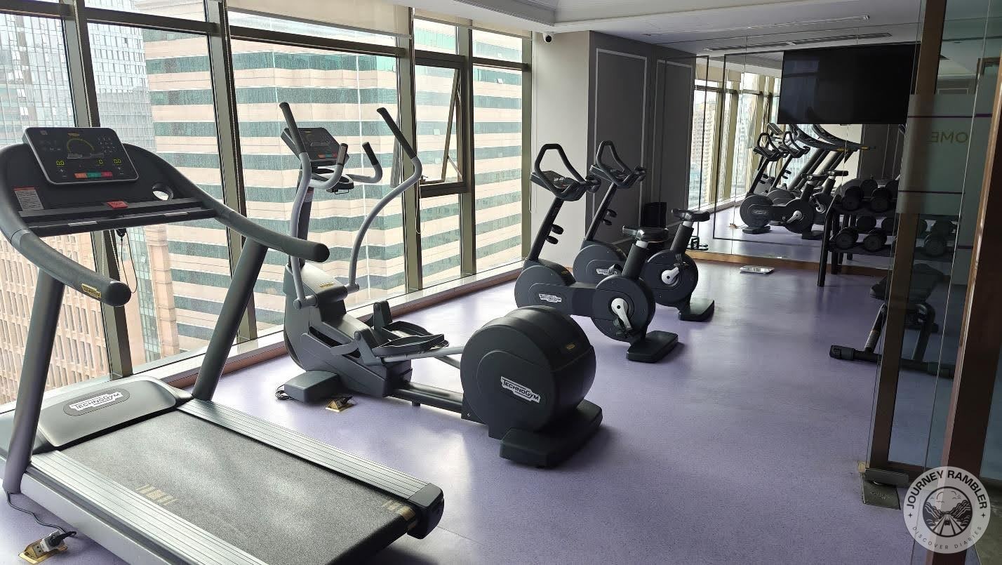 elliptical cross trainer and a couple of exercise bikes