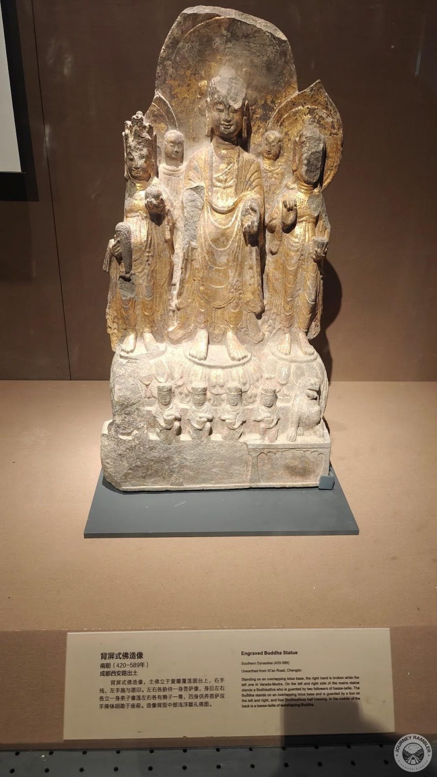 engraved Buddha statue