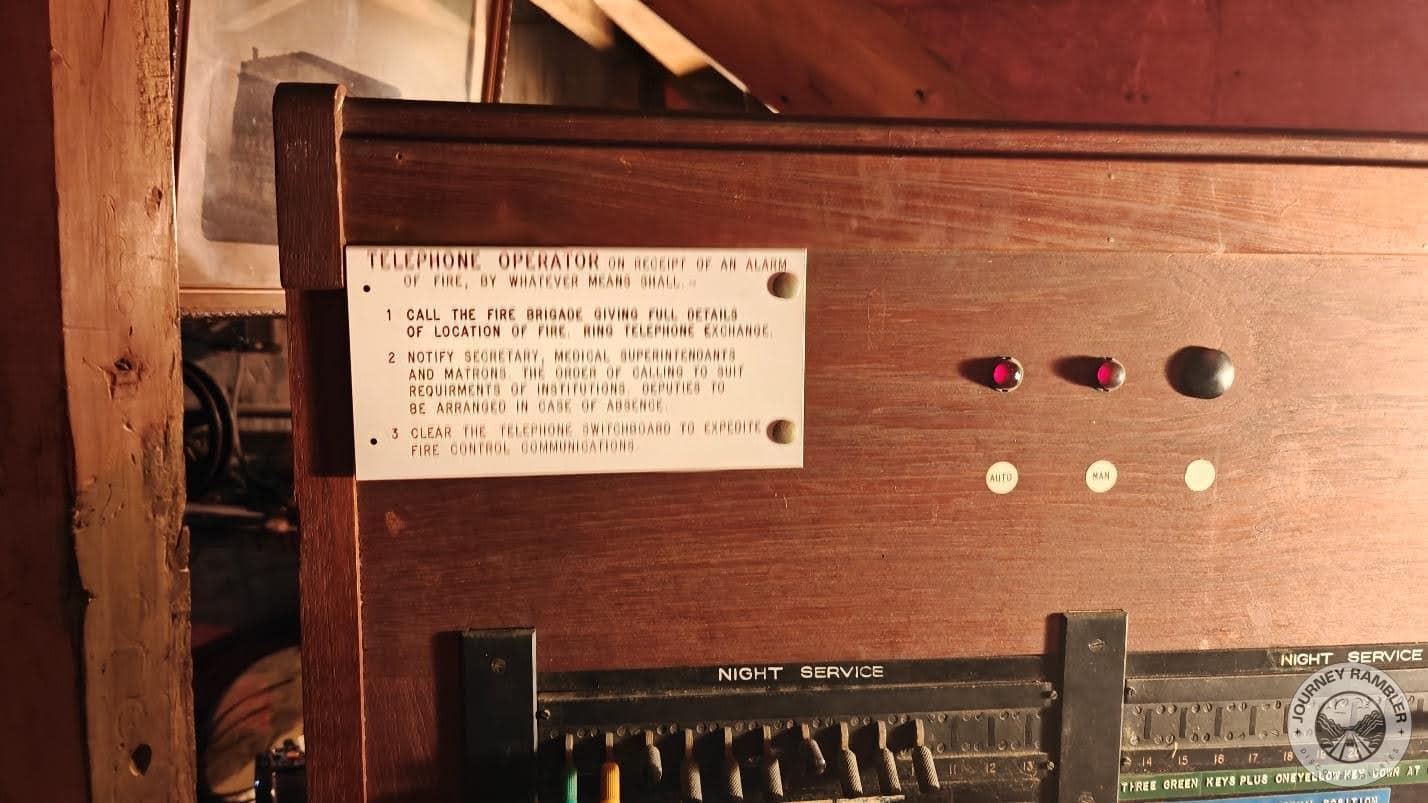 equipment for telephone operator up close