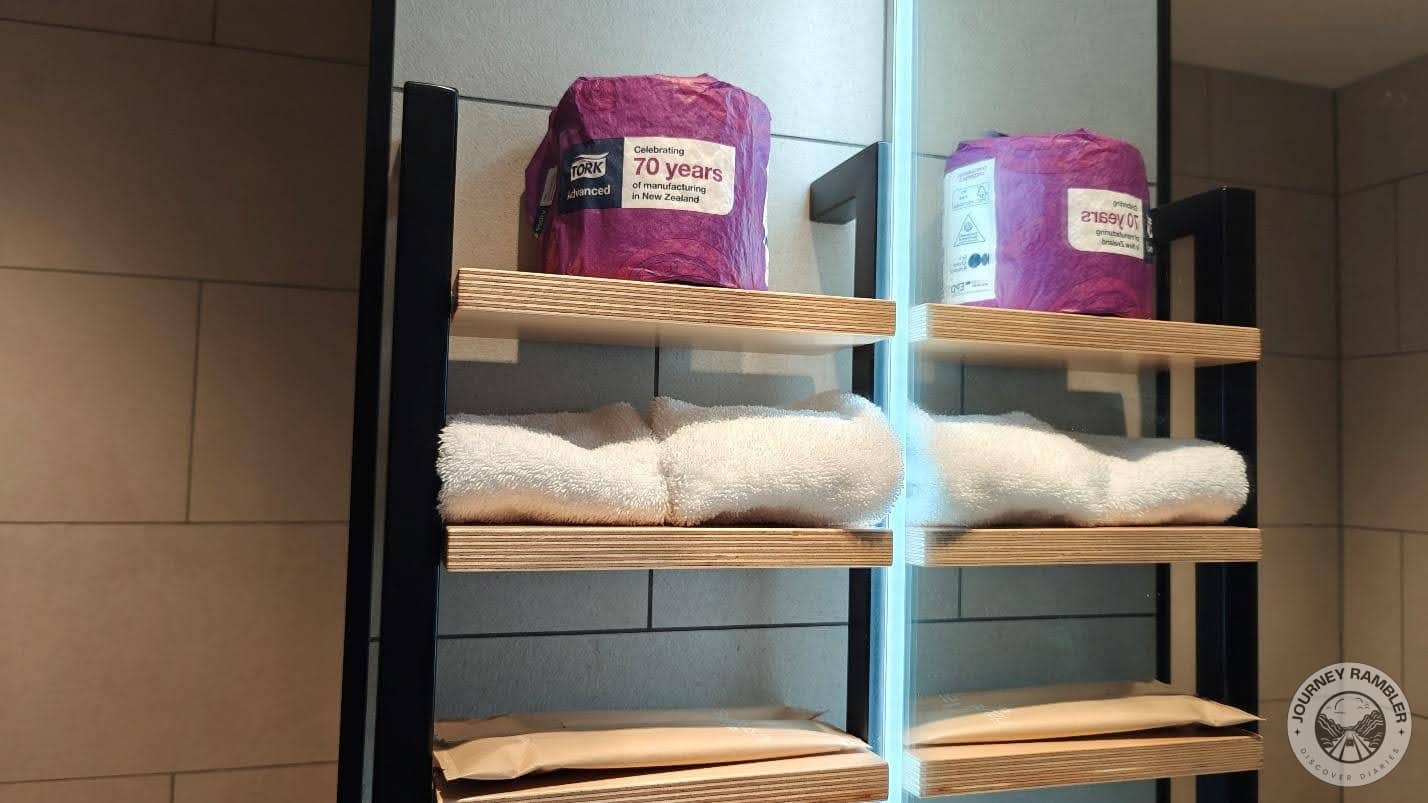 extra toilet paper rolls and hand towels