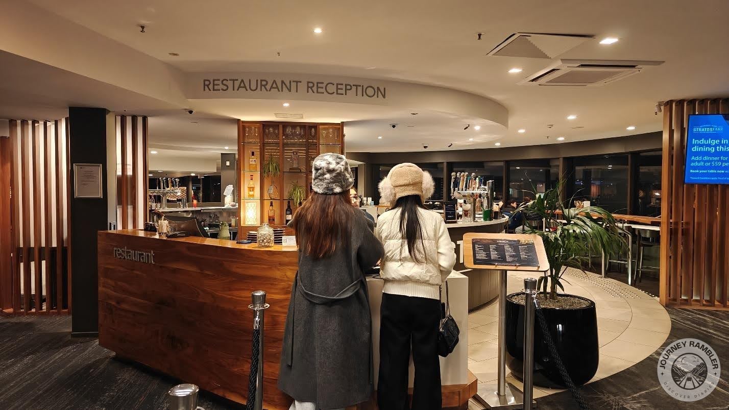 few people at the restaurant reception