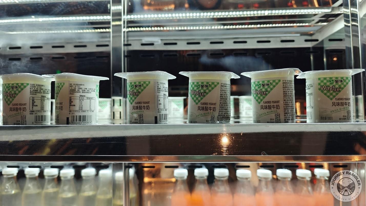 flavored yogurt was available in little containers