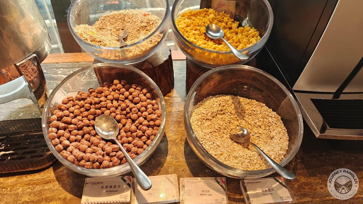 four bowls of cereal