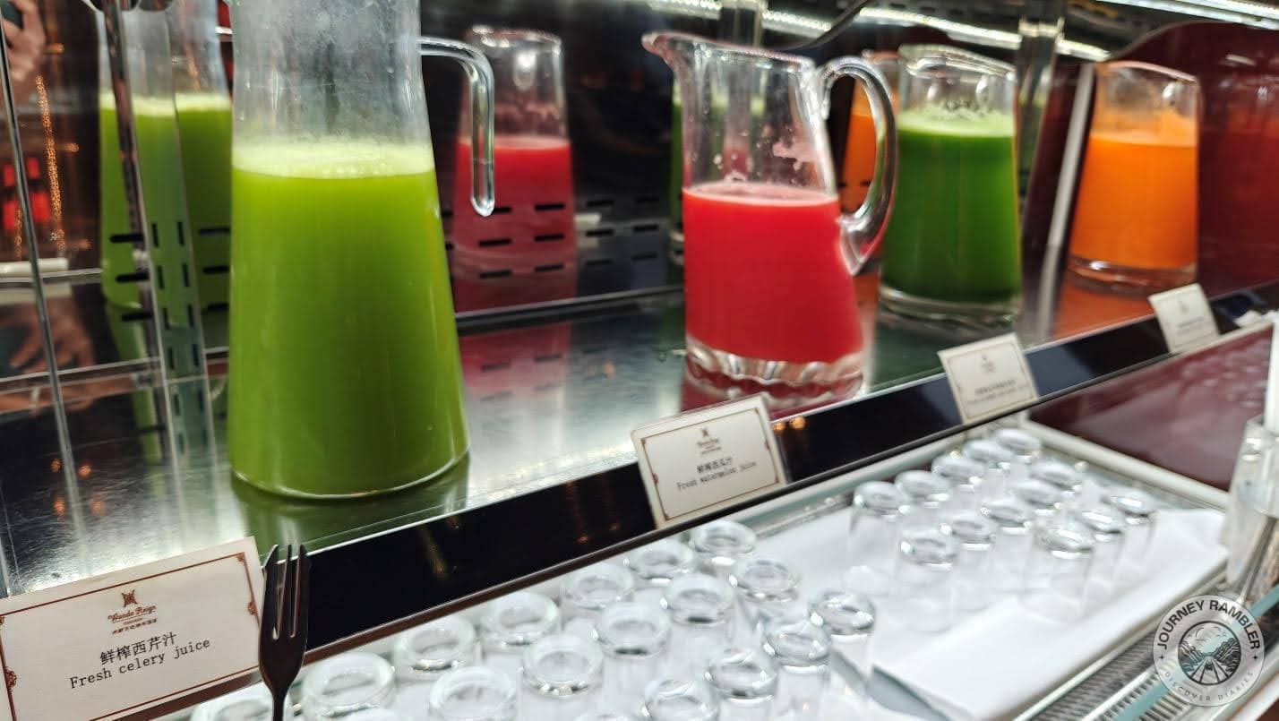 fresh juice in large jars