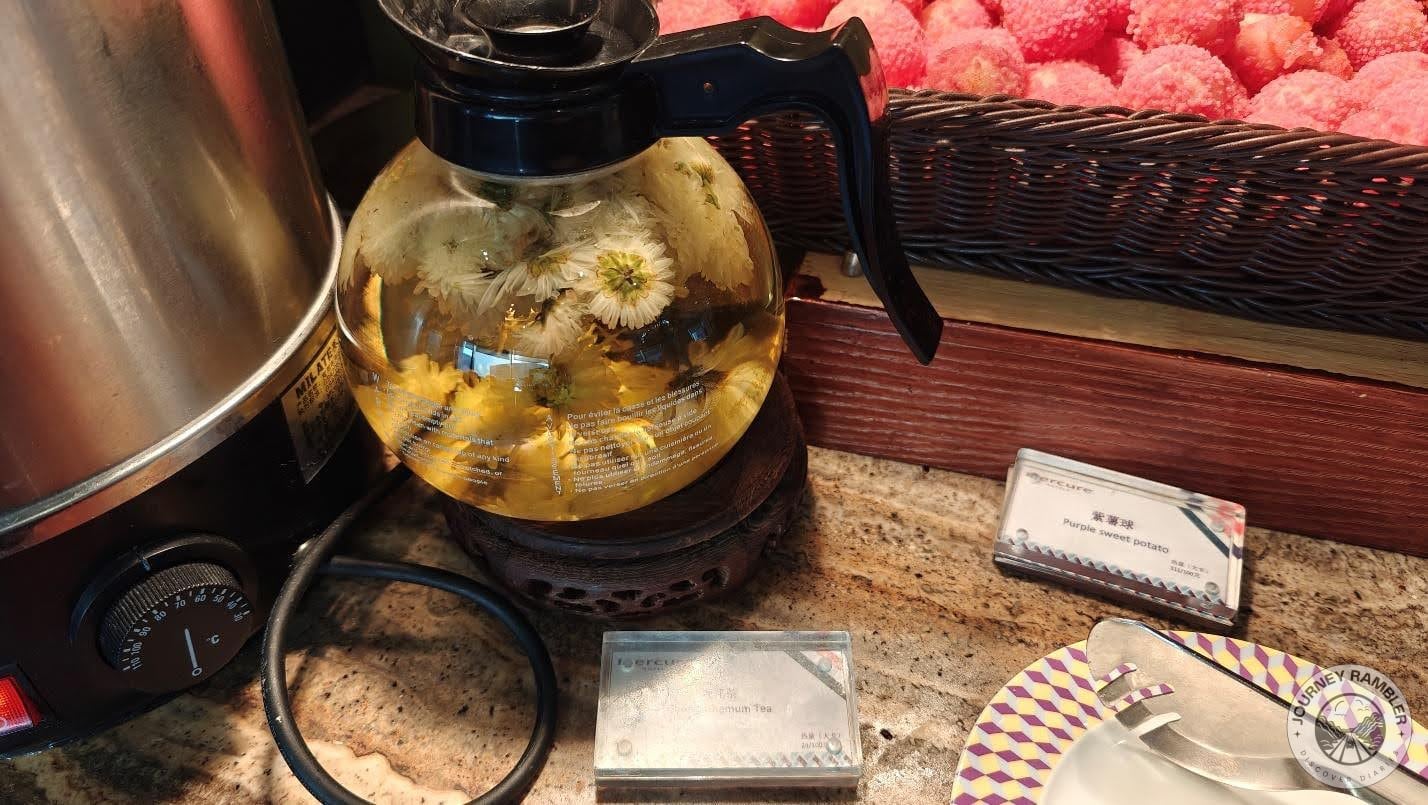 fresh pot of chrysanthemum tea