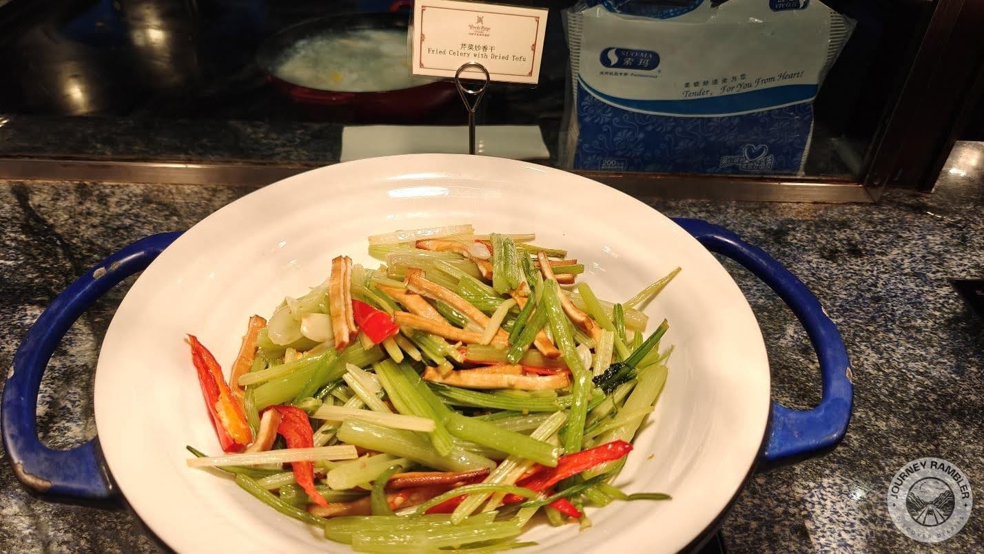 fried celery with dried tofu