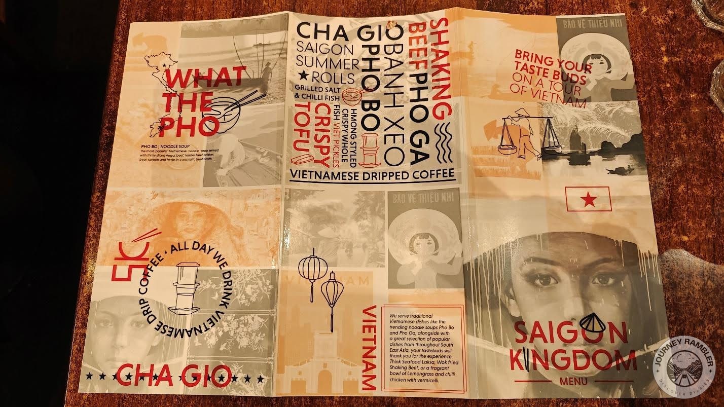 front of the menu was filled with artwork and notes