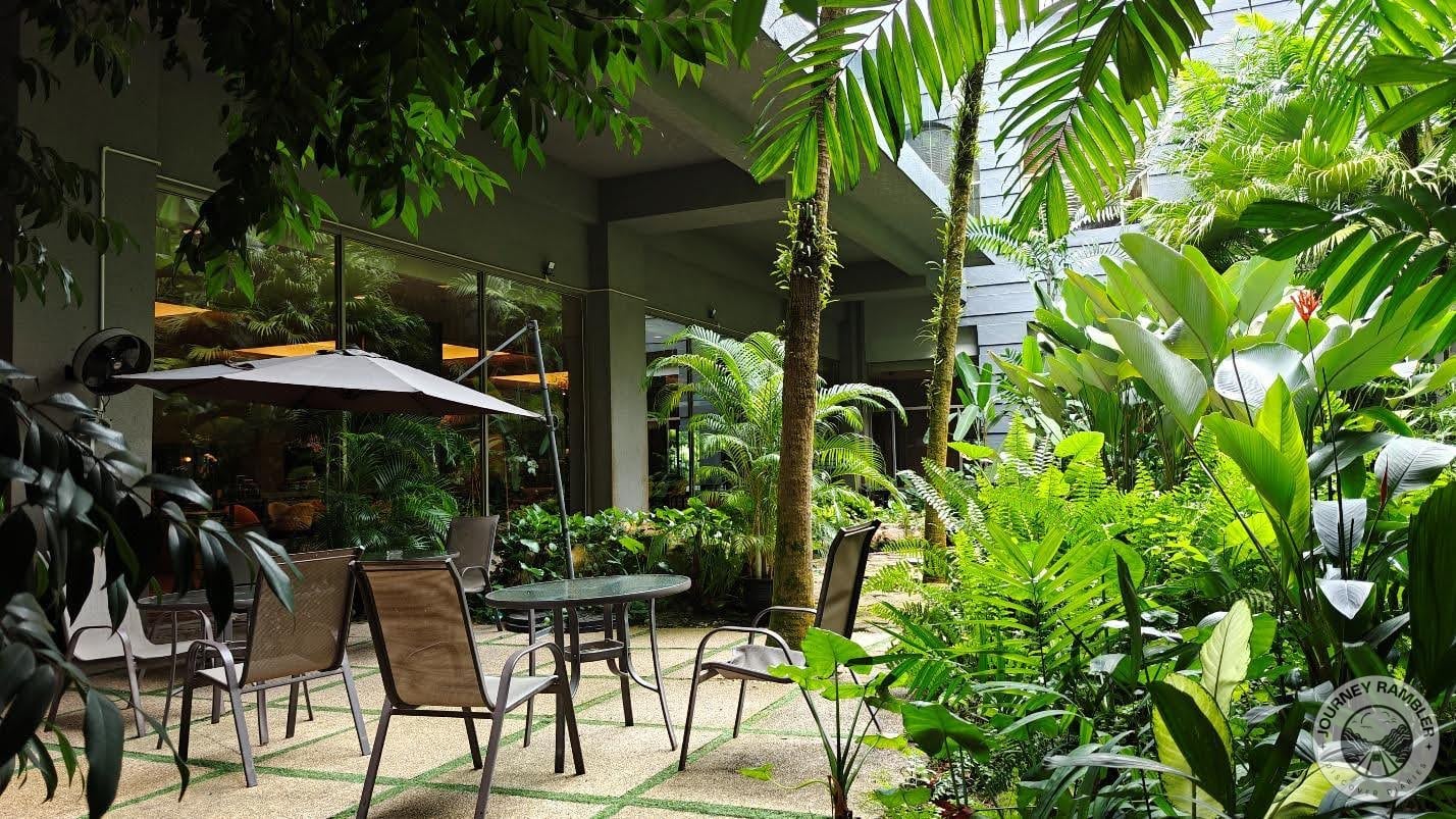 garden furniture on the patio