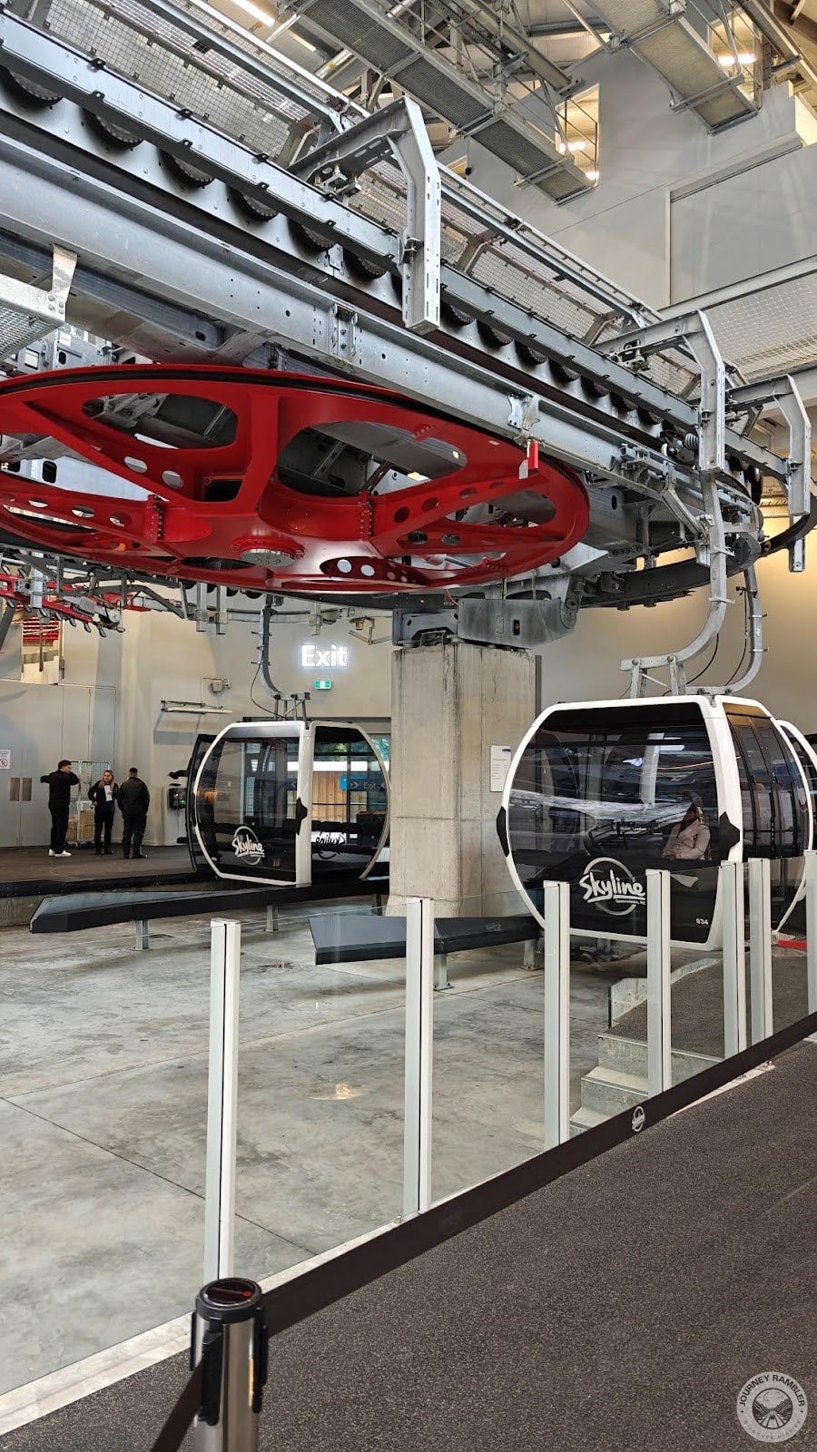 gondolas were slowly rotating on their big cables