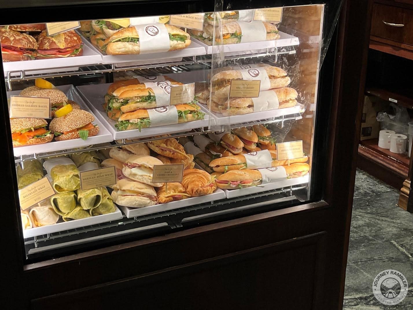 ham and cheese croissants, smoked salmon bagels, BBQ brisket sandwich, prosciutto sandwich