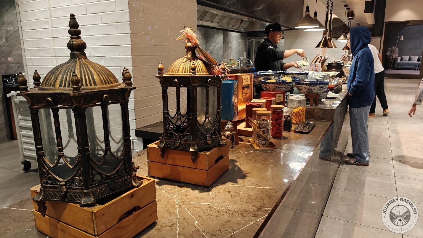 hotel guest being served