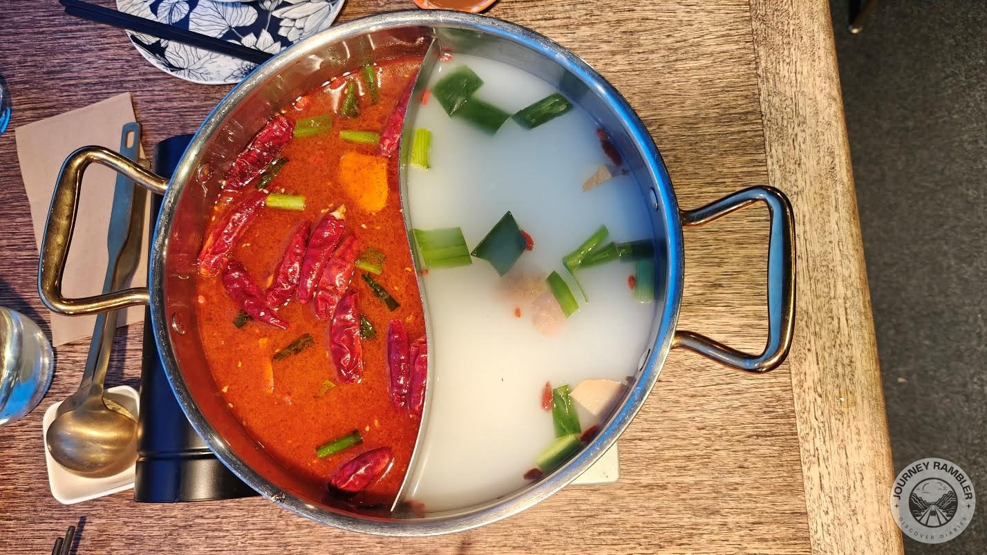 hotpot had two different soup bases