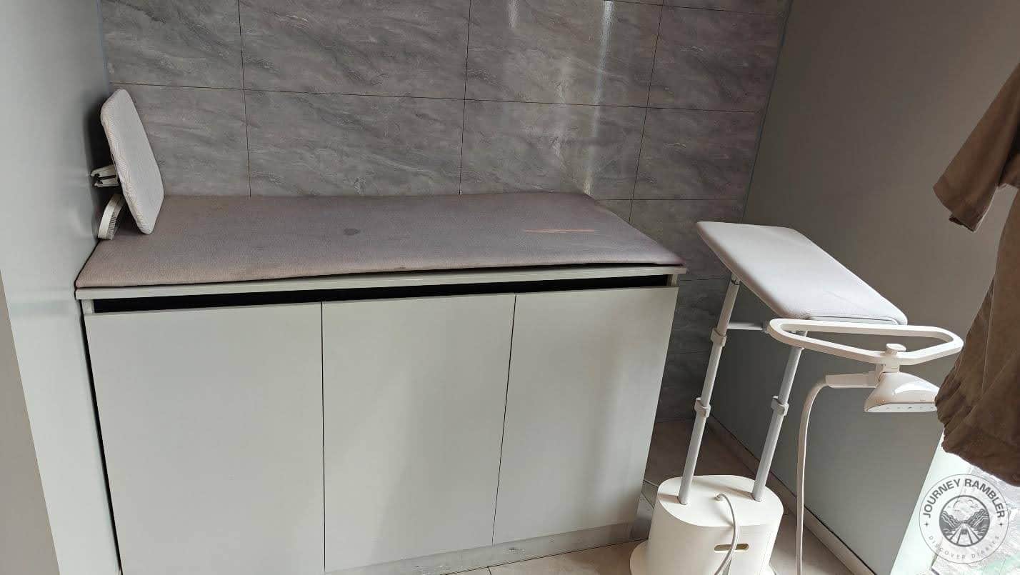 ironing section at the back