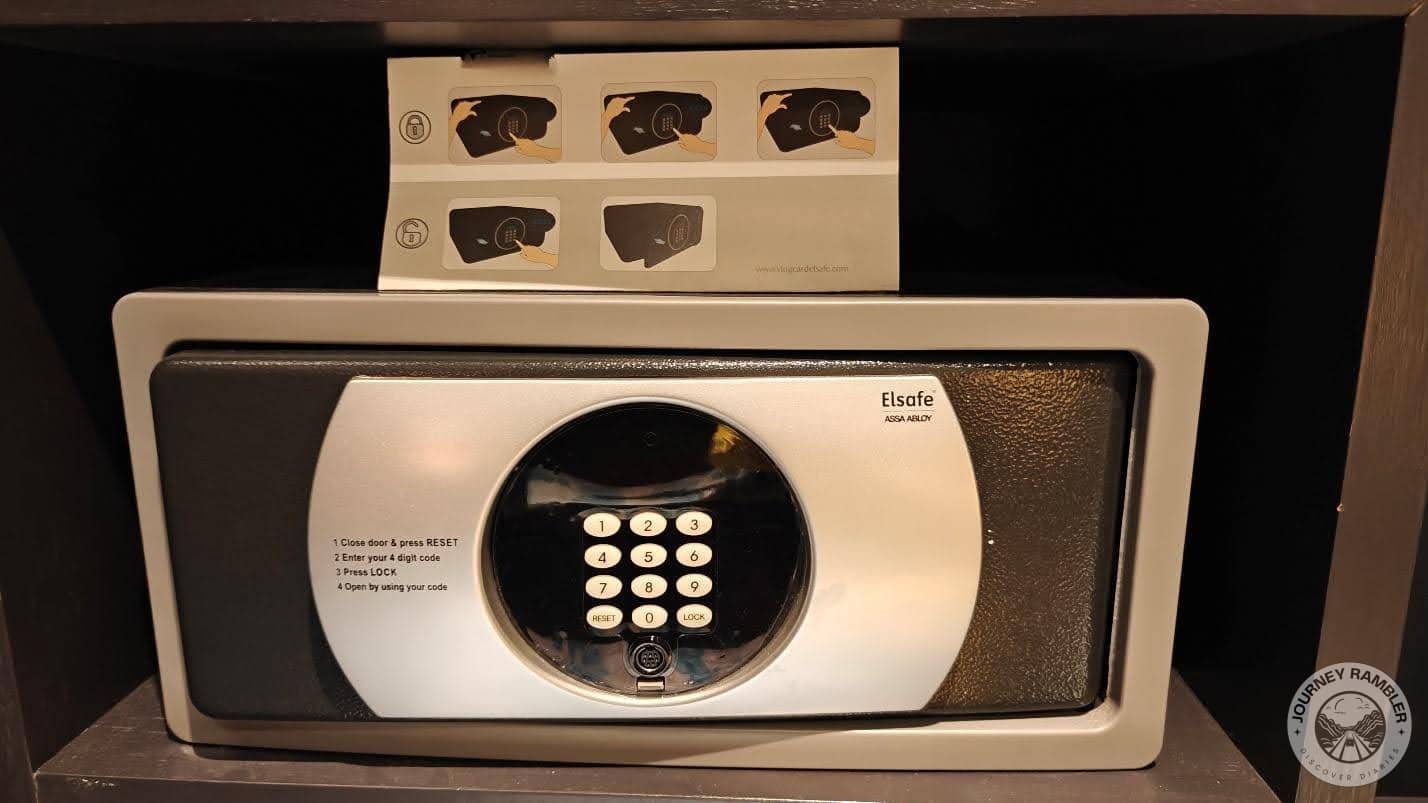 locker was kept on a shelf inside the closet