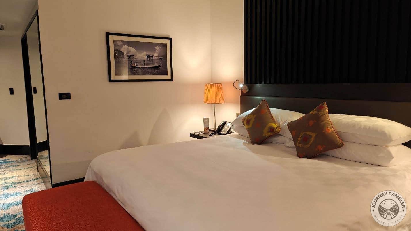 lovely black and white photograph hanging on one of the bedroom walls