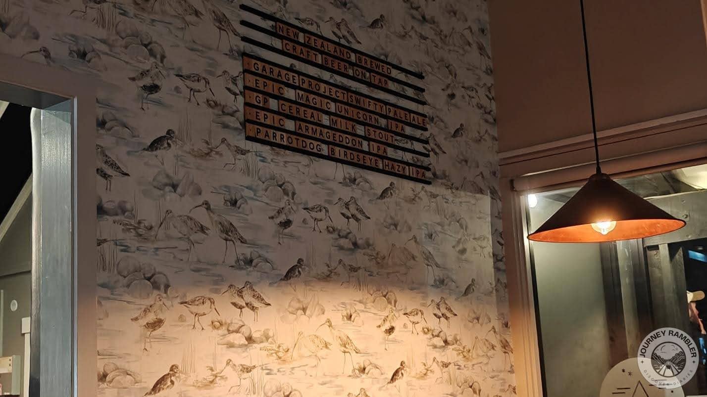 lovely wallpaper on one of the walls