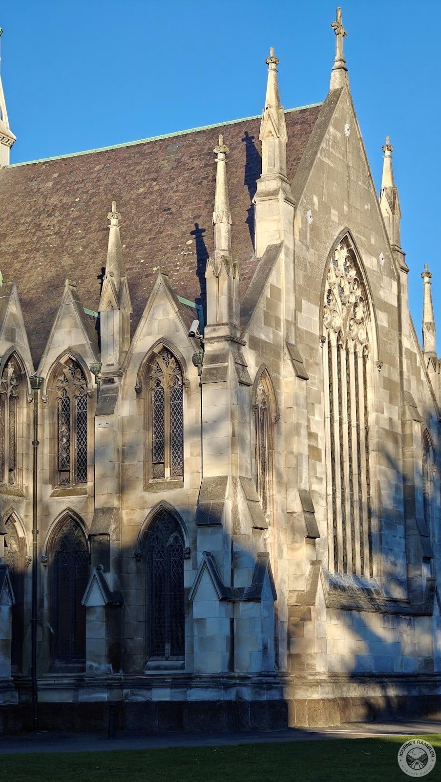 main body of the church had a sloping roof
